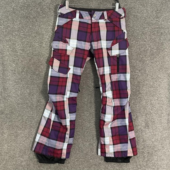 Burton Jackets & Blazers - Burton Fly Snow Pants Womens Small Plaid DRYRIDE Insulated Ski Snowboard Bootcut